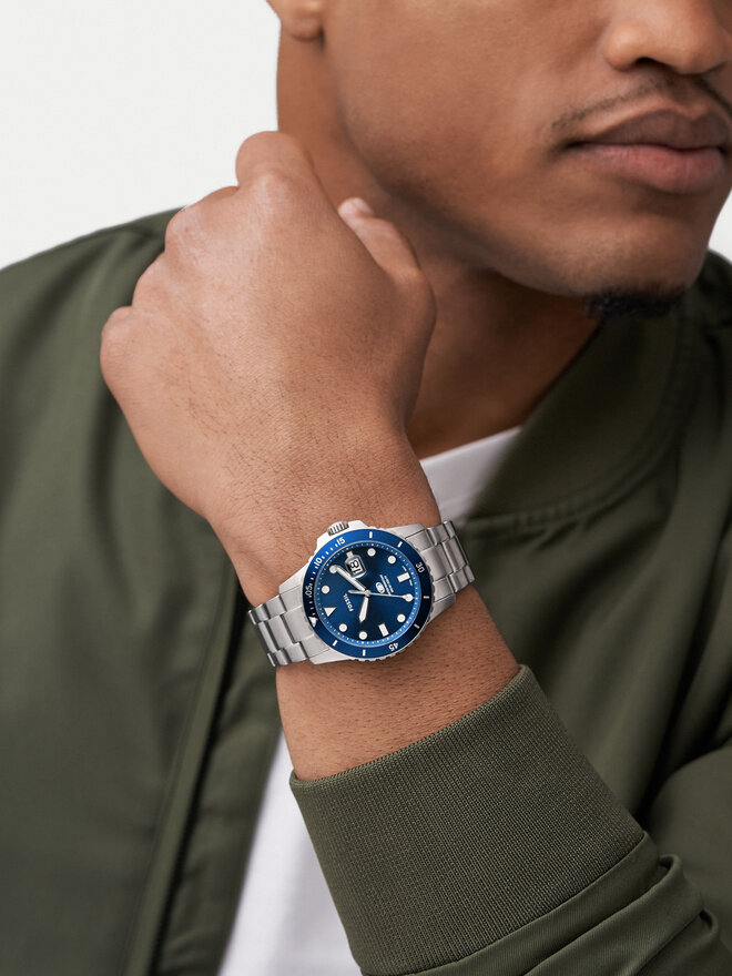 Fossil Laikrodis Fossil Blue FS6029 Sidabrinė