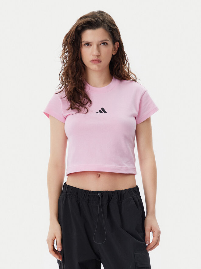 adidas adidas T-Shirt Future Icons Small Logo Baby JE4003 Rosa Slim Fit