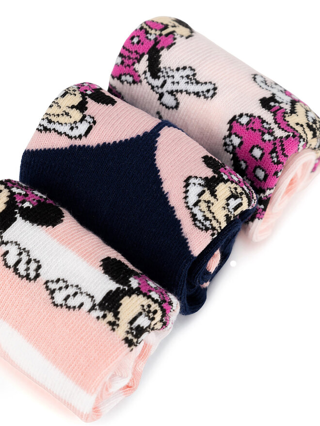 Mickey&Friends Набір 3 пар високих дитячих шкарпеток Mickey&Friends ACCCS-AW24-341DCLS (3-PACK) Рожевий