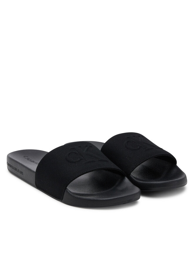 Calvin Klein Jeans Natikači Calvin Klein Jeans Slide Hf Mono Cv YM0YM01282 Črna