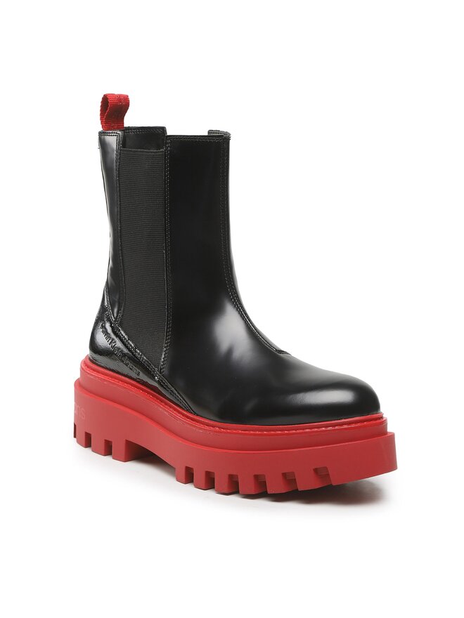 Calvin Klein Jeans Klassische Stiefeletten Calvin Klein Jeans Flatform Chelsea Boot YW0YW00850 Schwarz