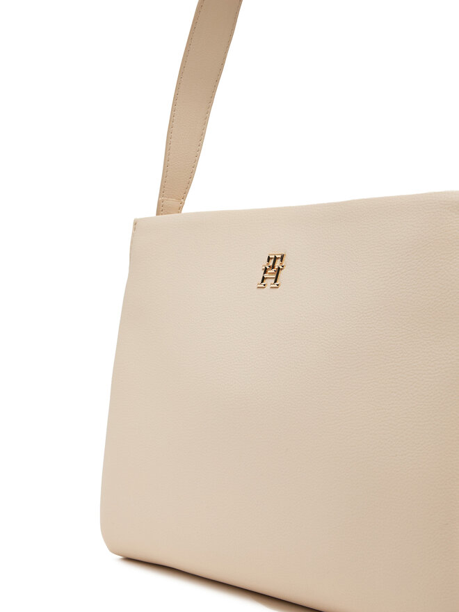 Tommy Hilfiger Ročna torba Tommy Hilfiger Th Legacy Med Satchel AW0AW17173 Écru