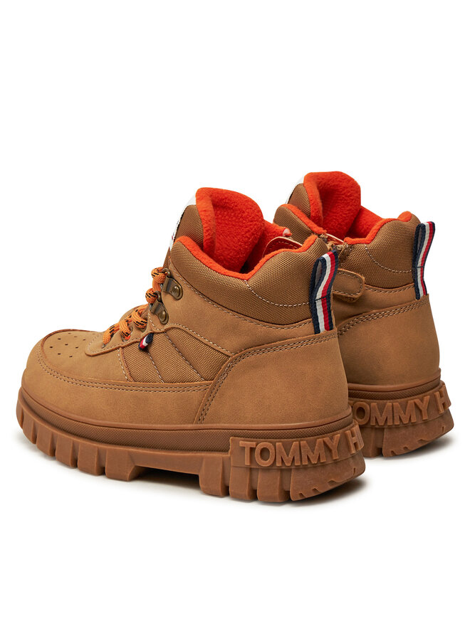 Tommy Hilfiger Μποτίνια Tommy Hilfiger Lace-Up Bootie T3X5-33707-1492 M Καφέ