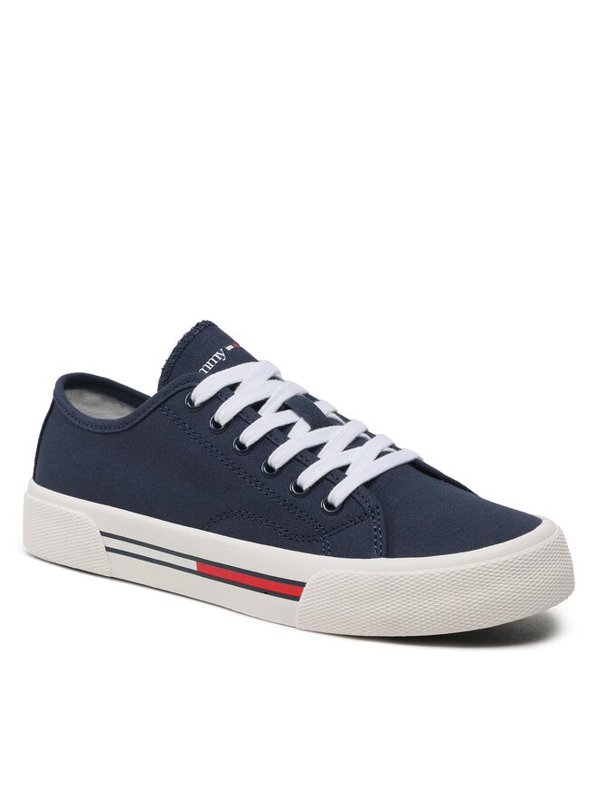 Tommy Jeans Πάνινα παπούτσια Tommy Jeans Low Cut Wmns Canvas EN0EN02085 Σκούρο μπλε
