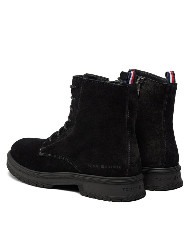 Tommy Hilfiger Čižmy Tommy Hilfiger Hilfiger Core Suede Boot FM0FM04674 Čierna