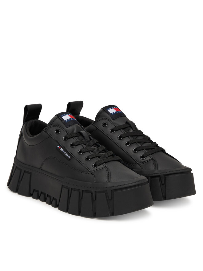Tommy Jeans Sneakers Tommy Jeans Tjw Vulc Flatform Leather EN0EN03008 Schwarz