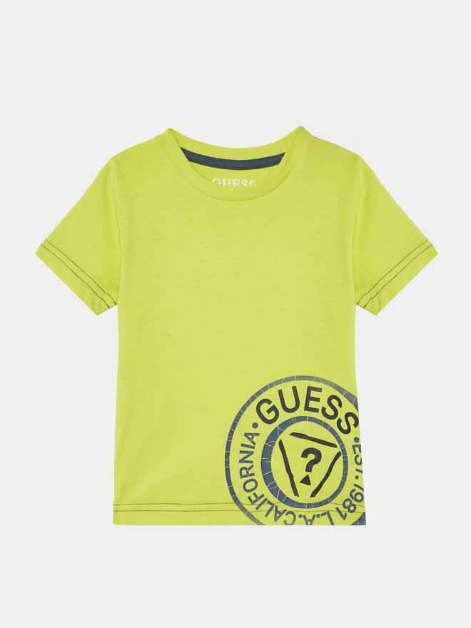 Guess Guess Marškinėliai N5RI15 K8HM4 Žalia Regular Fit