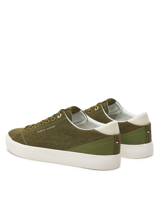 Tommy Hilfiger Tenisky Tommy Hilfiger Th Hi Vulc Low Summer Cvs FM0FM05056 Zelená