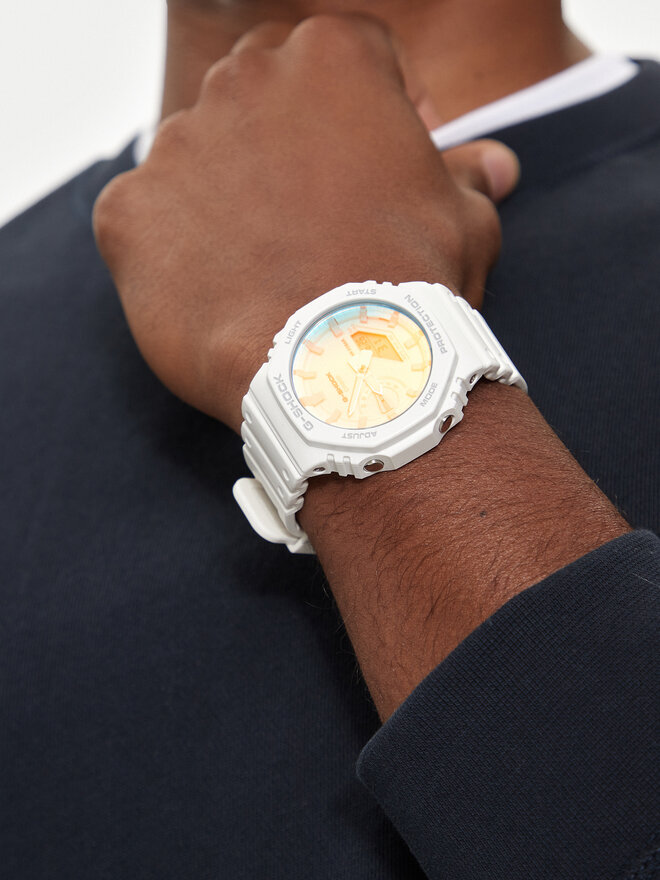 G-Shock Ceas G-Shock Beach Time Lapse GA-2100TL-7AER Alb