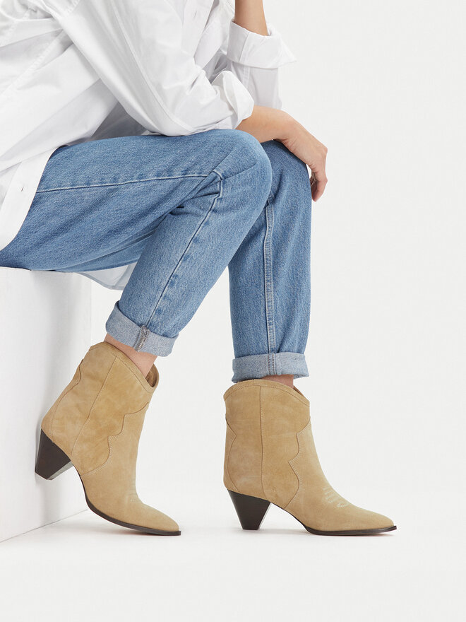 Badura Cizme și botine cowboy Badura EO-APRIL-25FW217 Bej