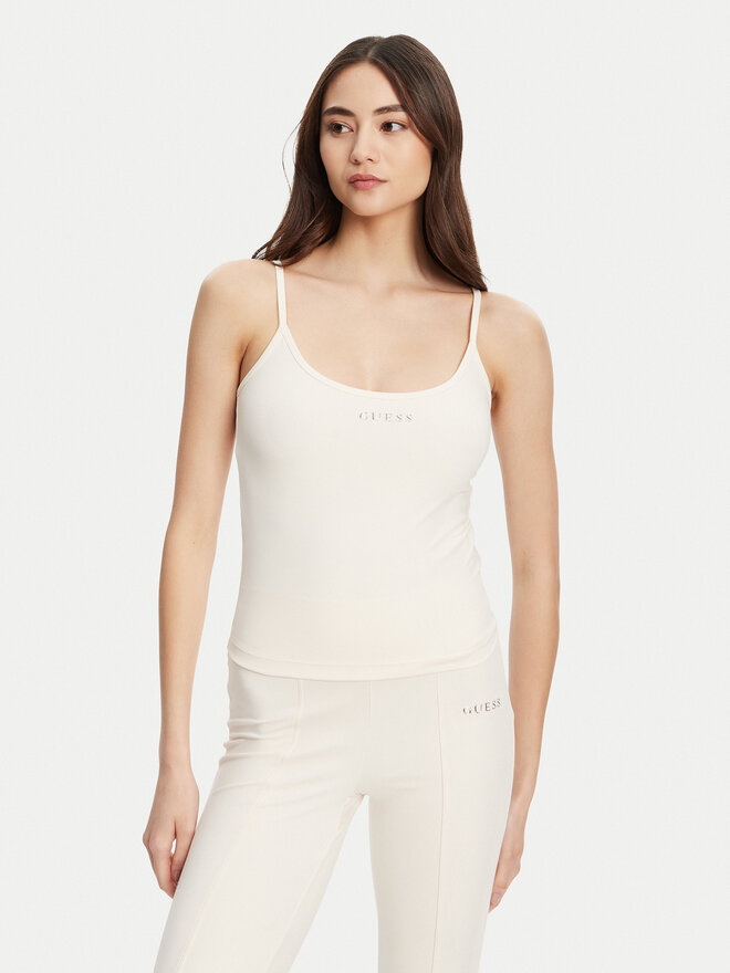 Guess Guess Marškinėliai V5RP09 KCD02 Écru Regular Fit