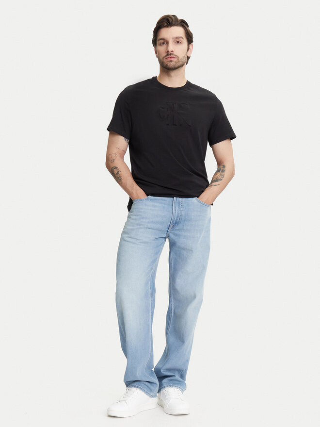 Calvin Klein Jeans Calvin Klein Jeans Póló Deboss Mono Graphic LV04RC824G Fekete Regular Fit