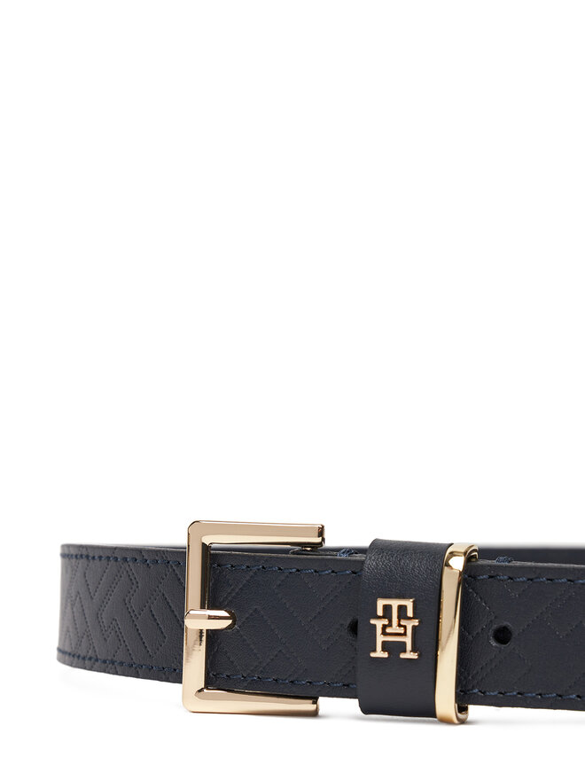 Tommy Hilfiger Damengürtel Tommy Hilfiger Th Square 2.5 Mono Go AW0AW17974 Dunkelblau