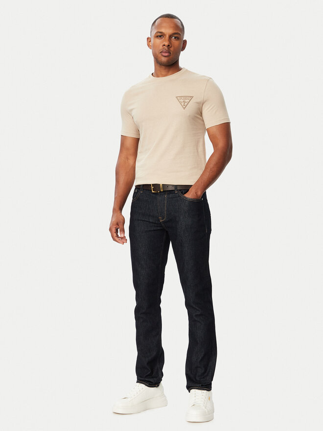 Guess Guess T-Shirt M6BI49 K6186 Beige Slim Fit