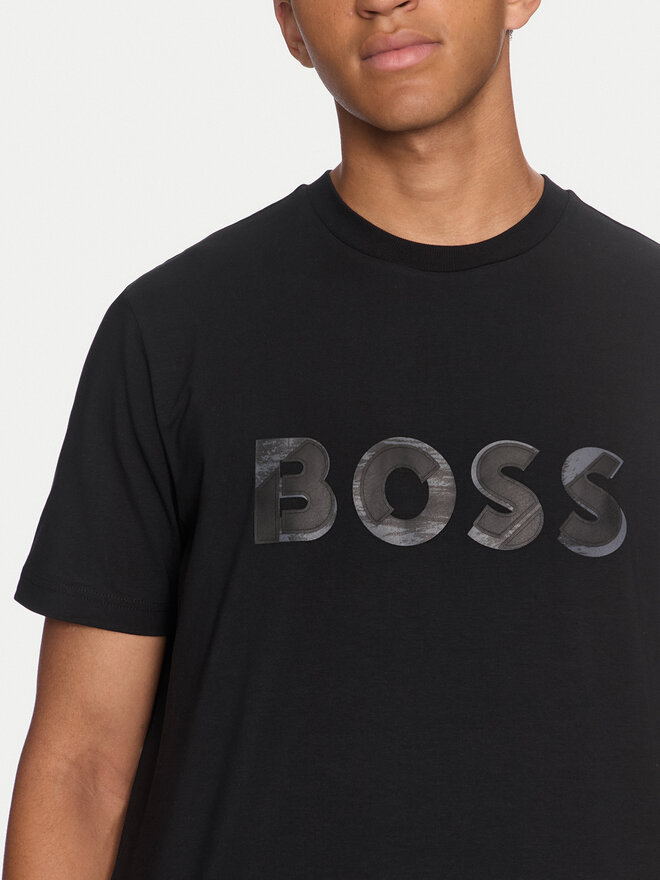 BOSS Boss Marškinėliai Jagged 1 50519365 Juoda Relaxed Fit