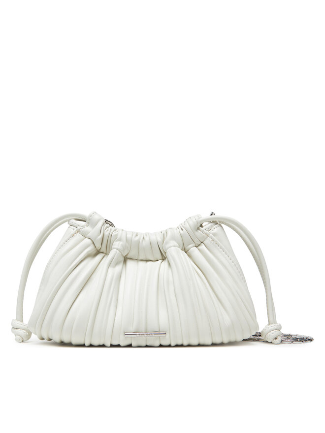 Calvin Klein Handtasche Calvin Klein Drawstring Plisse Conv Mini Cb P LV04F3077G Weiß