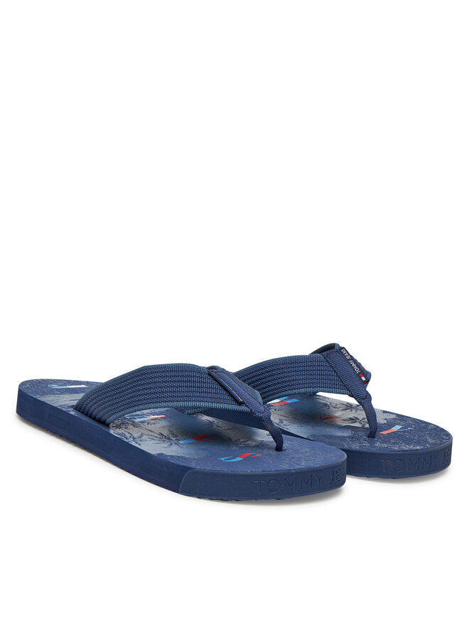 Tommy Jeans Zehentrenner Tommy Jeans Tjm Elevated Beach Sandal EM0EM01561 Blau