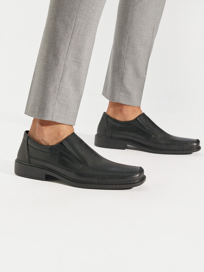 Rieker Heren Loafers B0873, Heren Slippers, Zwart Schwarz 00, 12 UK Narrow