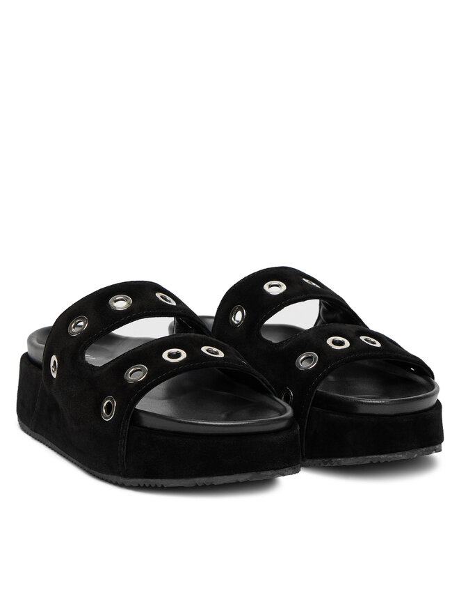 Inuikii Šľapky Inuikii Suede Studs 70103-153 Čierna