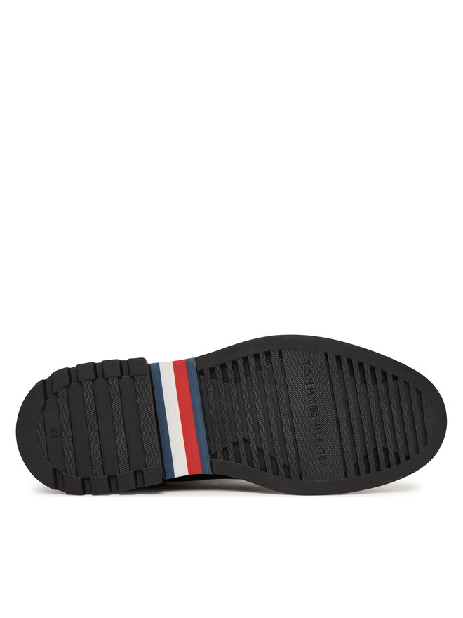 Tommy Hilfiger Klassische Stiefeletten Tommy Hilfiger Corporate Casual Lth Chelsea FM0FM05966 Schwarz