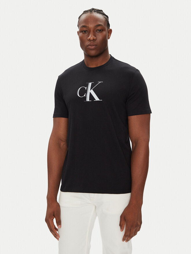 Calvin Klein Jeans Calvin Klein Jeans T-Shirt Center Monogram LV04RC857G Schwarz Regular Fit