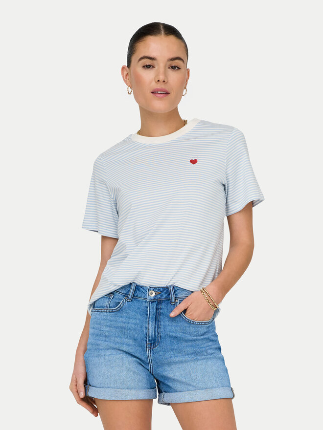 JDY JDY Camiseta Pisa 15298612 Celeste Regular Fit
