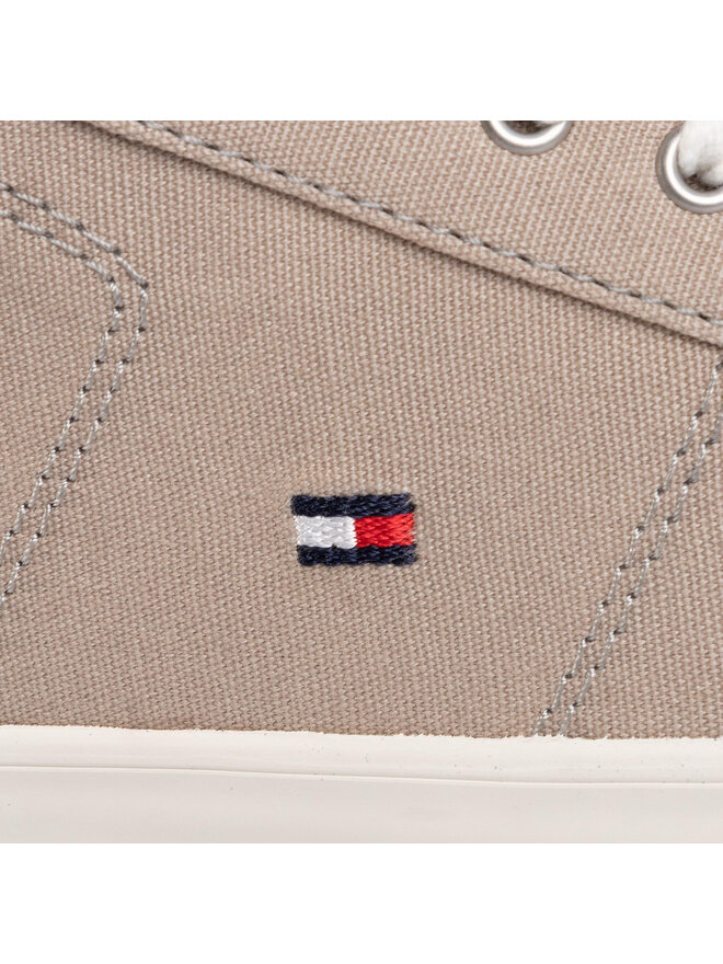 Tommy Hilfiger Teniszcipő Tommy Hilfiger Iconic Long Lace Sneaker FM0FM01536AEP Bézs