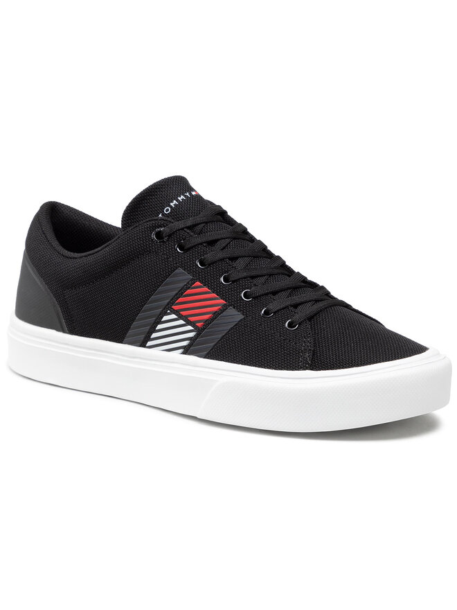 Sneakers Tommy Hilfiger Lightweight Stripes Knit Sneaker FM0FM03400 Schwarz eschuhe