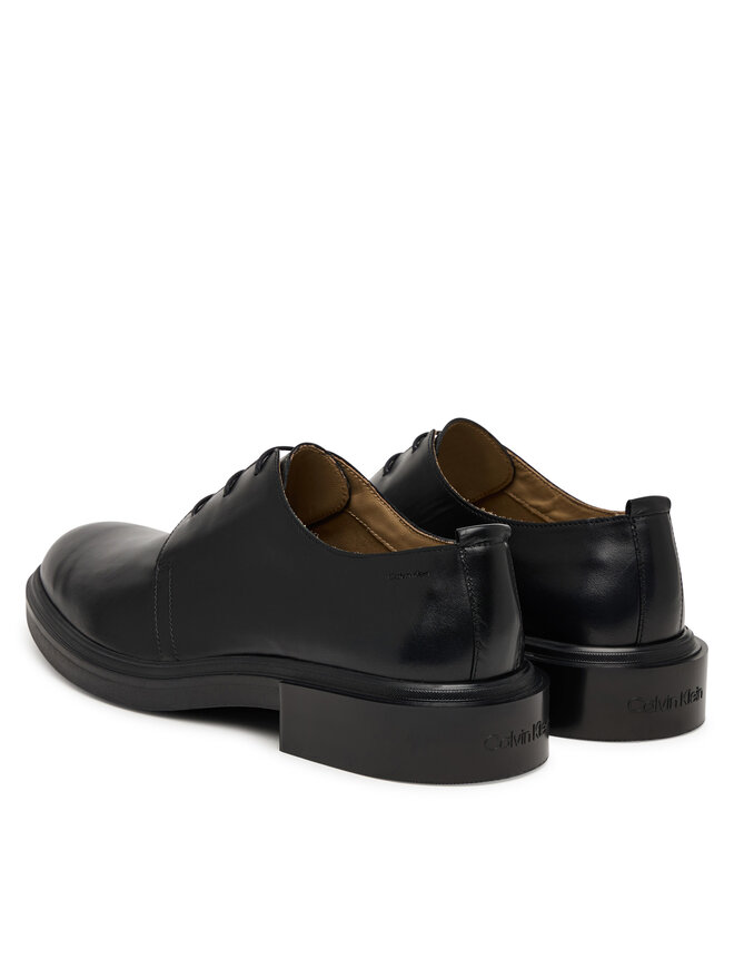 Calvin Klein Halbschuhe Calvin Klein Cupped Postman Derby Laceup Lth HM0HM01996 Schwarz