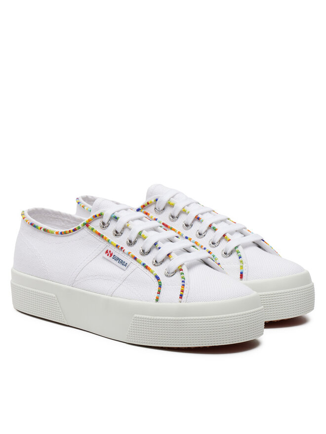 Superga Teniszcipő Superga Multicolor Beads 2740 S4131FW Fehér