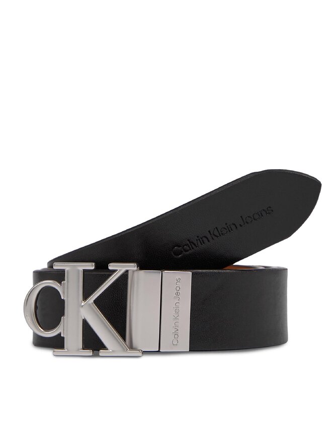 Ceinture femme Calvin Klein Jeans Round Mono Pl Rev Lthr Belt 30Mm K60K611489 Noir chaussures