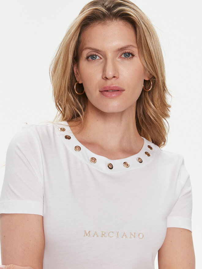 Marciano Guess Marciano Guess Marškinėliai 4RGP24 6138A Balta Regular Fit