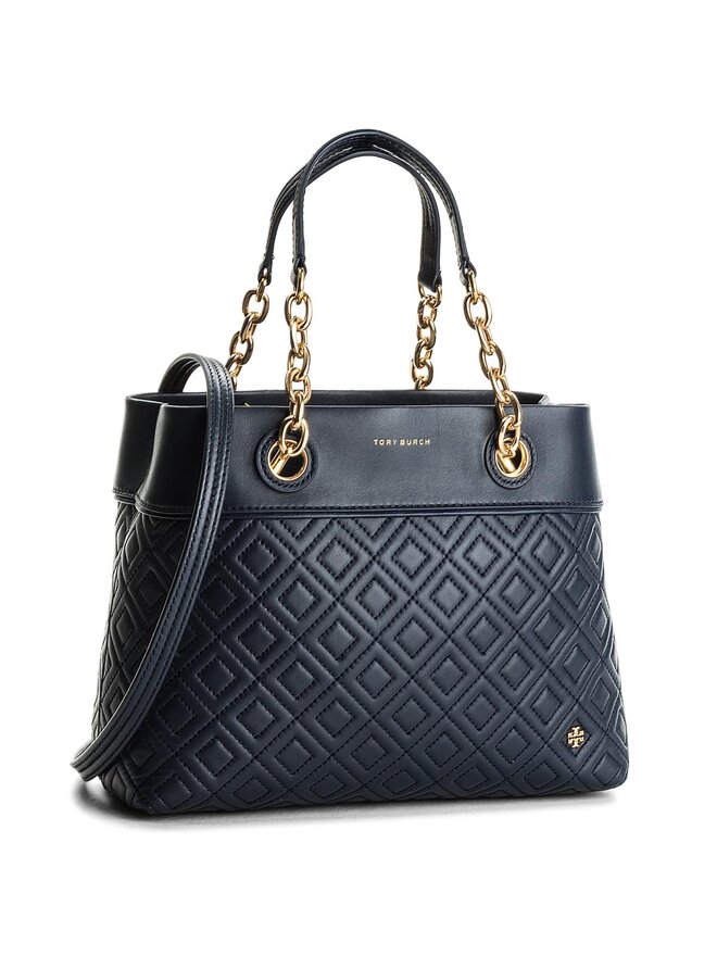 Bolso Tory Burch Fleming Small Tote 46164 Azul marino zapatos.es