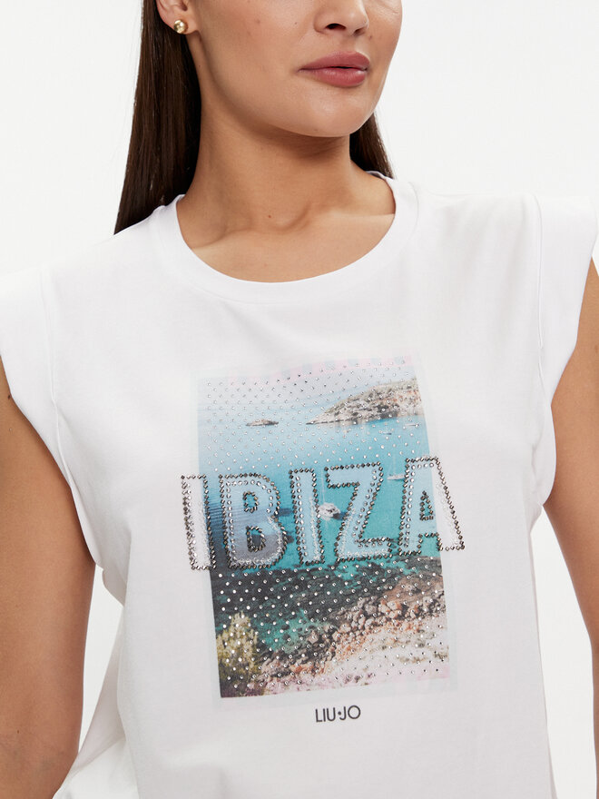 Liu Jo Liu Jo Camiseta MA4332 J5003 Blanco Regular Fit