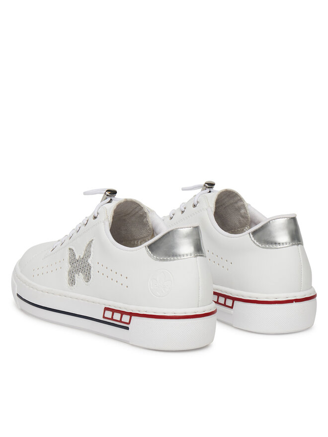 Rieker Sneakersy Rieker L8857-80 Biela