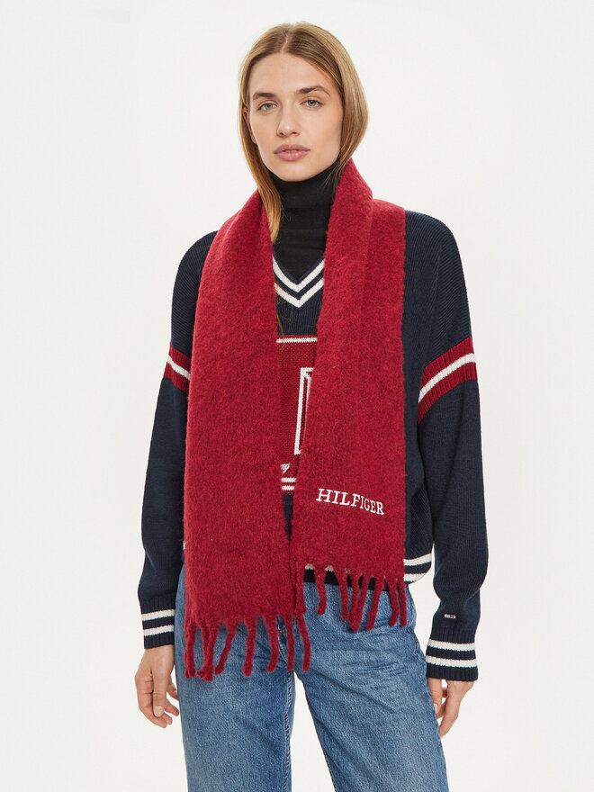 Tommy Hilfiger Šál Tommy Hilfiger Monotype AU0AU01935 Bordó