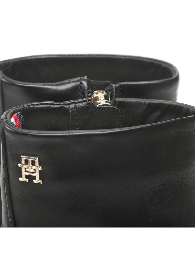 Tommy Hilfiger Polokozačky Tommy Hilfiger Soft Square Toe Ankle FW0FW06838 Černá