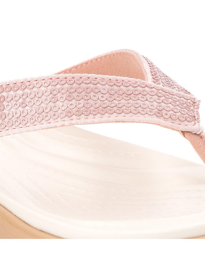 Zehentrenner Crocs Capri V Sequin W 204311 Rosa eschuhe