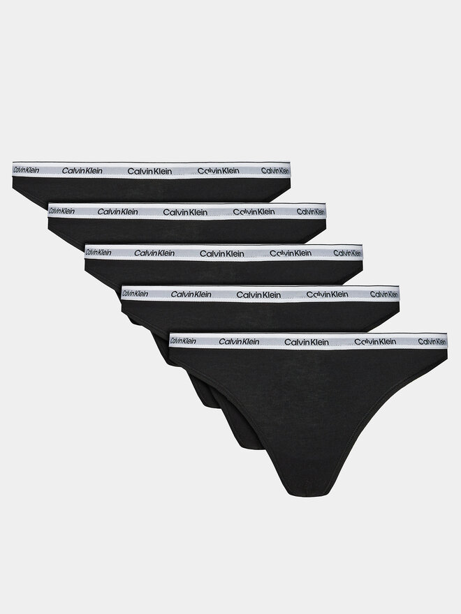 Calvin Klein Underwear Calvin Klein Underwear Набір з 5 пар стрінгів 000QD5221E Чорний