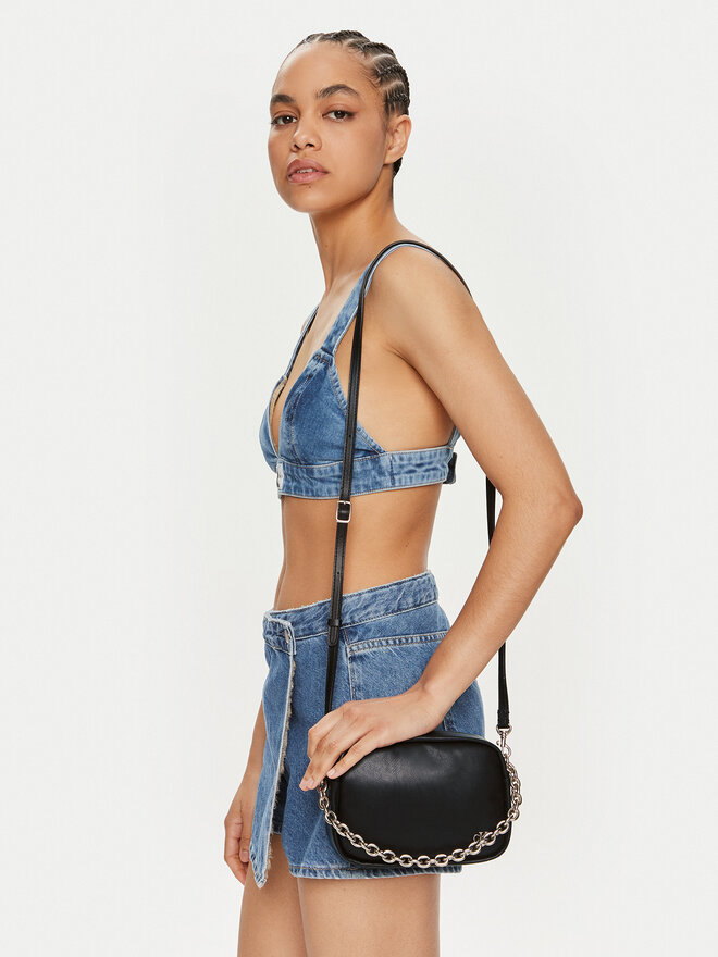 【CK JEAN】MICRO MONO CHAIN WALLET CHAIN CROSSBODY BAG Calvin Klein Jeans MICRO MONO CHAIN FLAP - Cross body bag
