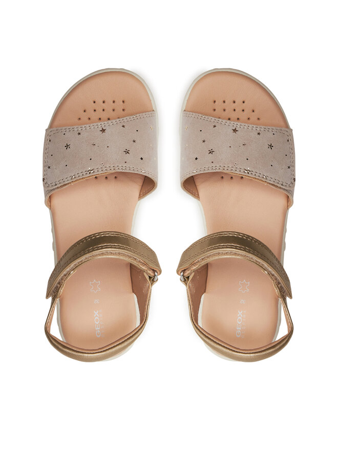 Geox Сандали Geox J Sandal Haiti Girl J028ZA 007NF C0208 D Златист