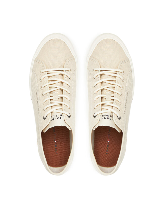 Tommy Hilfiger Sneakers aus Stoff Tommy Hilfiger Hi Vulc Street Canvas FM0FM05515 Beige