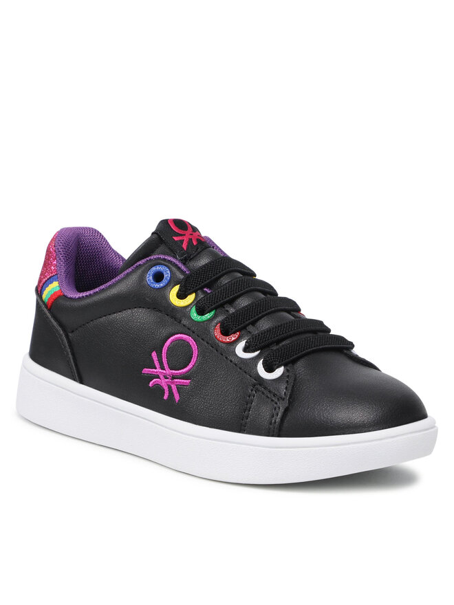 Sneakers United Colors Of Benetton Penn Multirings Glitter BTK124001 Schwarz eschuhe