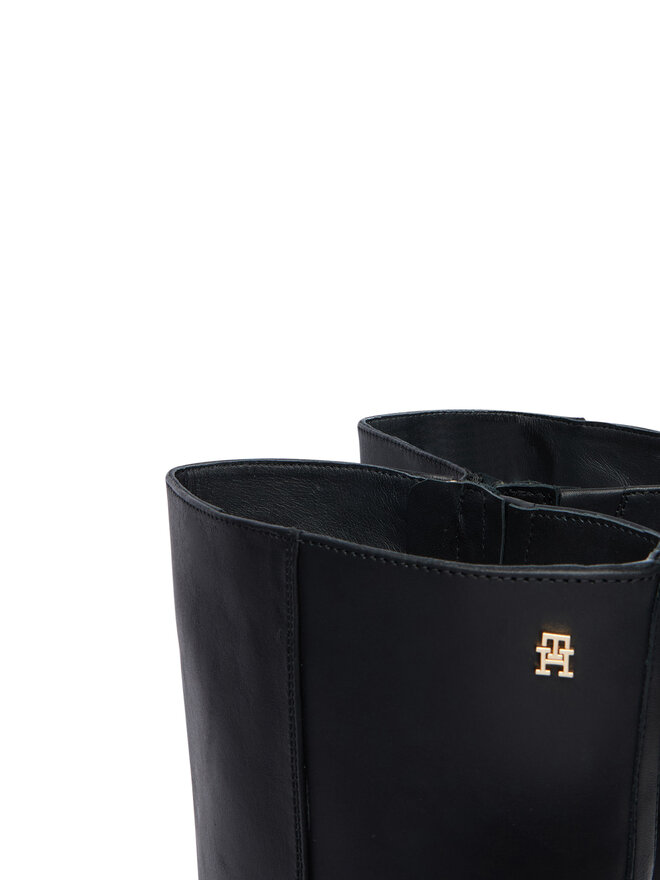 Tommy Hilfiger Stiefel Tommy Hilfiger Th Stud Heel Riding Knee Boot FW0FW09551 Schwarz