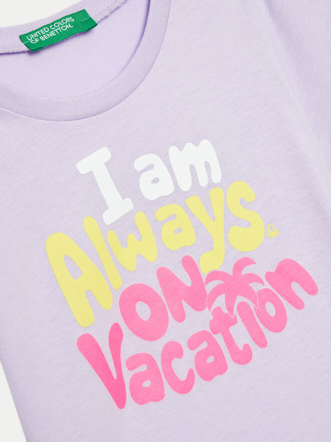 United Colors Of Benetton United Colors Of Benetton Camiseta 3096G10ES Violeta Regular Fit