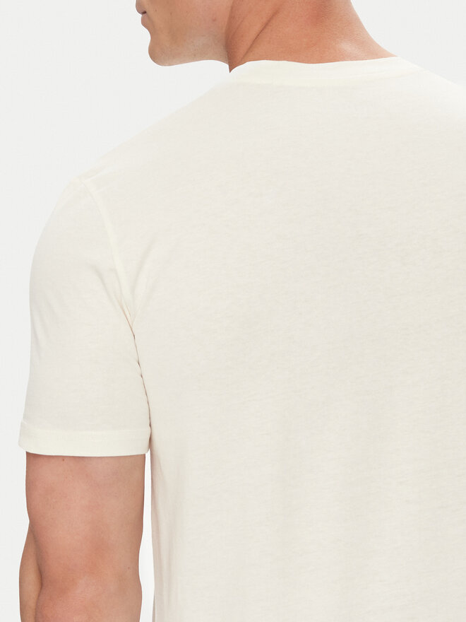 Mustang Mustang T-Shirt Austin 1016489 Εκρού Regular Fit