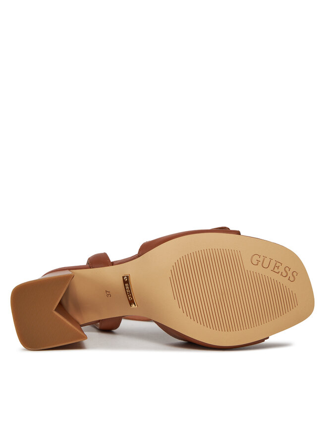 Guess Sandály Guess Kernara FLJKRN LEA03 Hnědá