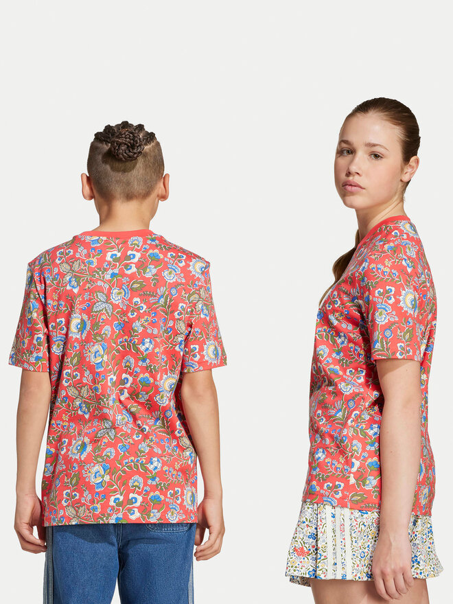 adidas adidas T-Shirt Liberty London JV7817 Rot Loose Fit