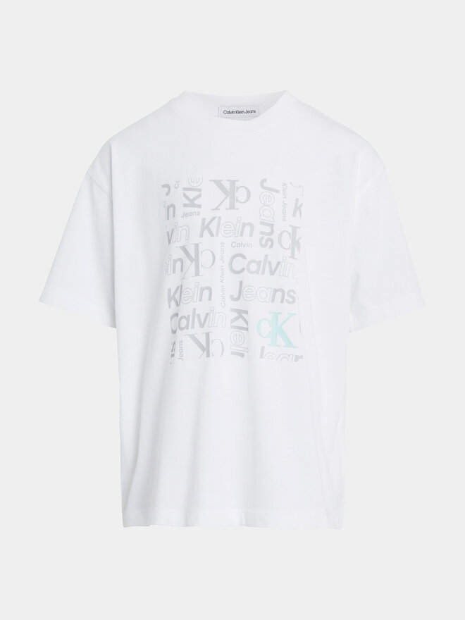 Calvin Klein Jeans Calvin Klein Jeans Camiseta Inst Ck Aop IB0IB02106 Blanco Boxy Fit