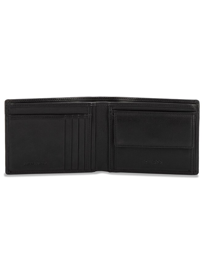 Guess Duży Portfel Męski Guess New Boston Billfold W/Coin Pkt SM2509 LEA20 Czarny